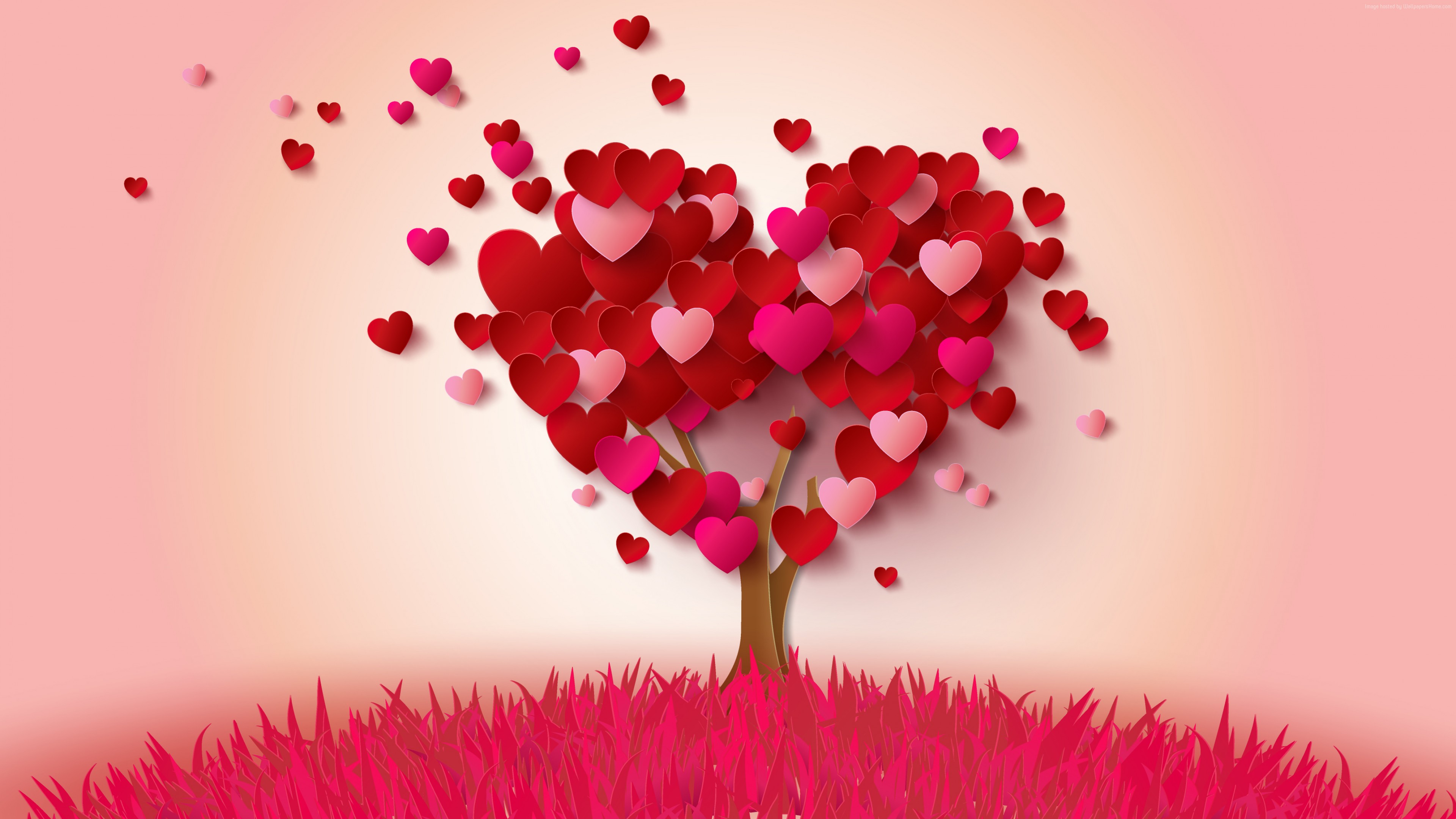 Stock Images love image, heart, tree, 4k, Stock Images